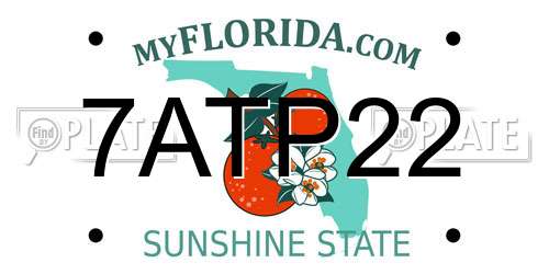 7ATP22 Florida License Plate