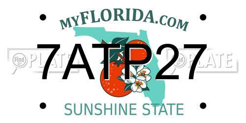 7ATP27 Florida License Plate
