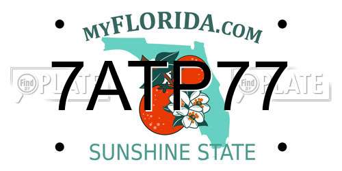 7ATP77 Florida License Plate