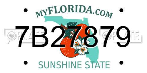 7B27879 Florida License Plate