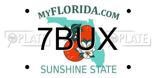 7BUX Florida License Plate
