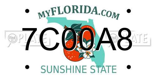 7C00A8 Florida License Plate