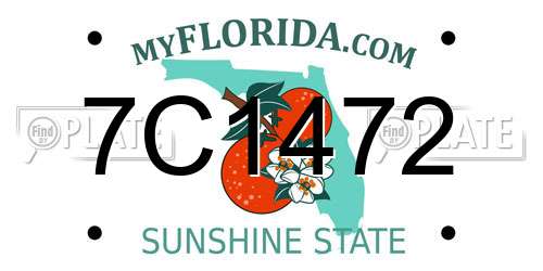 7C1472 Florida License Plate