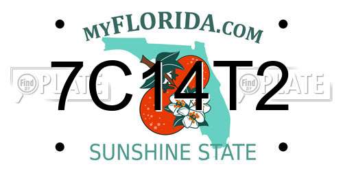 7C14T2 Florida License Plate