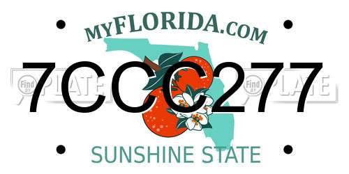7CCC277 Florida License Plate