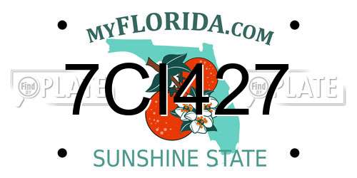 7CI427 Florida License Plate