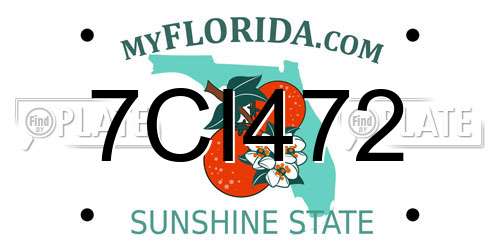 7CI472 Florida License Plate