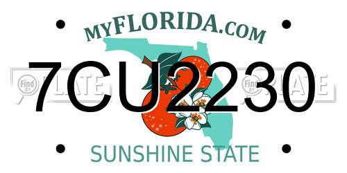 7CU2230 Florida License Plate