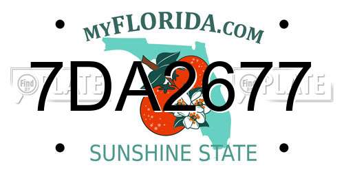 7DA2677 Florida License Plate