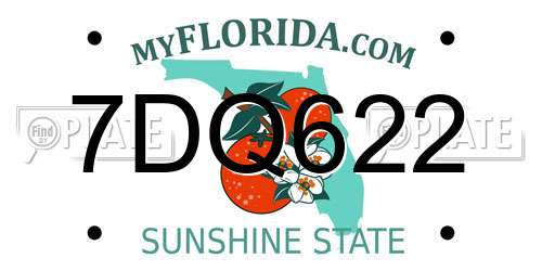 7DQ622 Florida License Plate