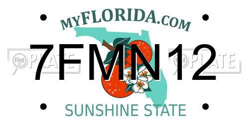 7FMN12 Florida License Plate