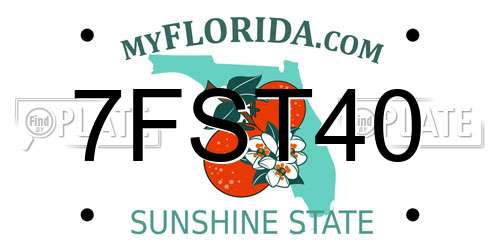 7FST40 Florida License Plate