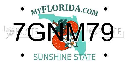 7GNM79 Florida License Plate