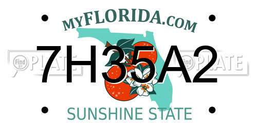 7H35A2 Florida License Plate