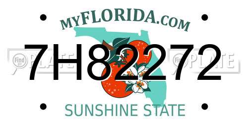 7H82272 Florida License Plate