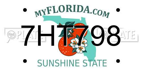 7HT798 Florida License Plate