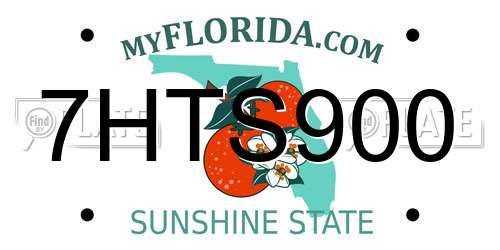 7HTS900 Florida License Plate