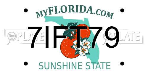 7IFT79 Florida License Plate