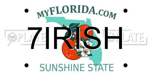 7IRISH Florida License Plate