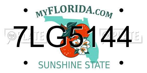 7LG5144 Florida License Plate