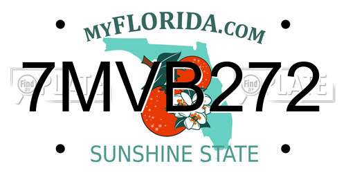 7MVB272 Florida License Plate