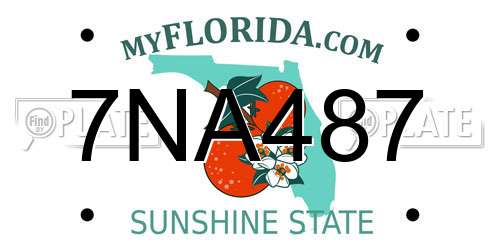 7NA487 Florida License Plate