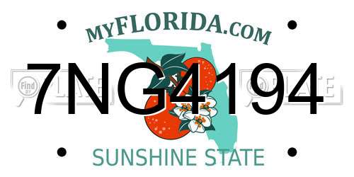 7NG4194 Florida License Plate