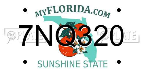 7NQ320 Florida License Plate