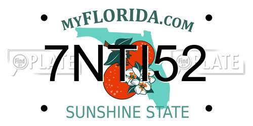 7NTI52 Florida License Plate