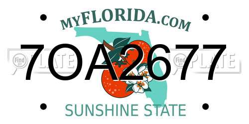 7OA2677 Florida License Plate