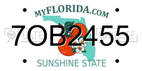 7OB2455 Florida License Plate