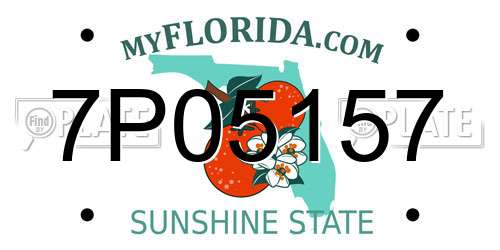 7P05157 Florida License Plate