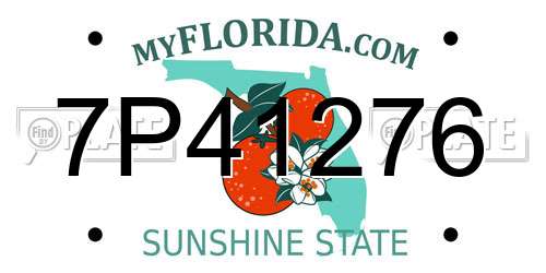 7P41276 Florida License Plate