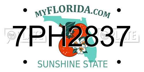 7PH2837 Florida License Plate