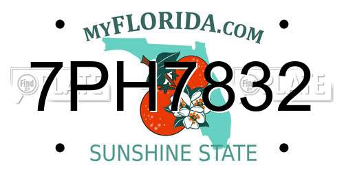 7PH7832 Florida License Plate