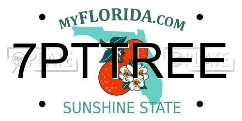 7PTTREE Florida License Plate