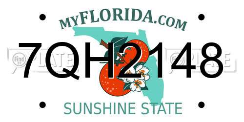 7QH2148 Florida License Plate