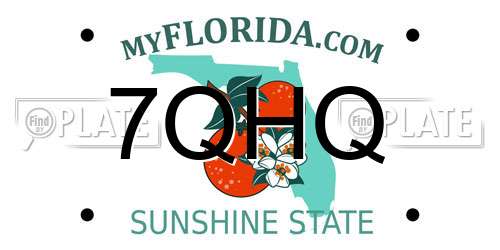 7QHQ Florida License Plate