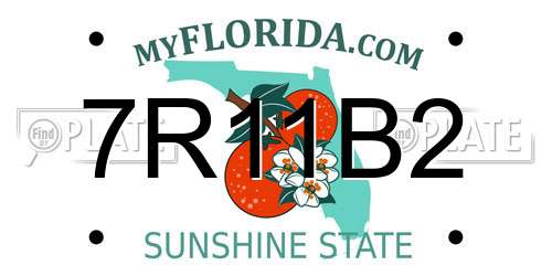 7R11B2 Florida License Plate