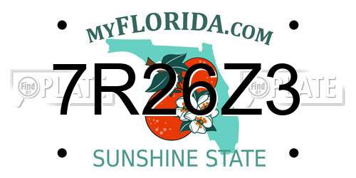 7R26Z3 Florida License Plate