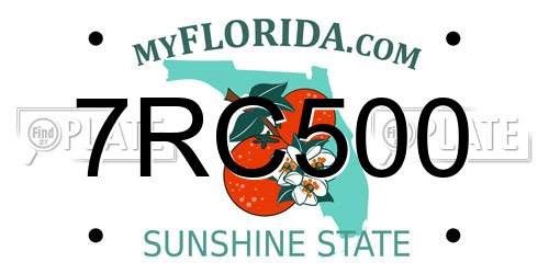 7RC500 Florida License Plate