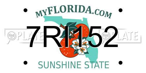 7RI152 Florida License Plate