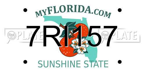 7RI157 Florida License Plate