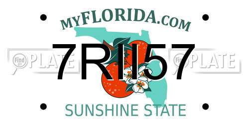 7RII57 Florida License Plate
