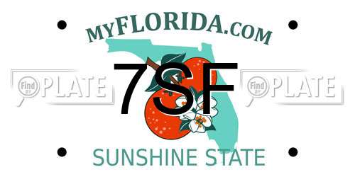 7SF Florida License Plate