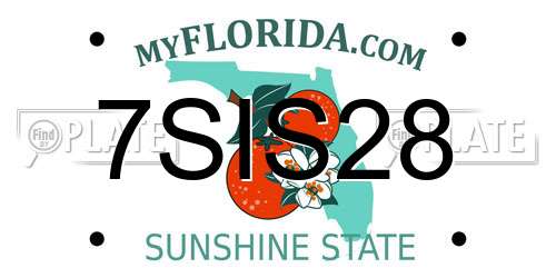 7SIS28 Florida License Plate