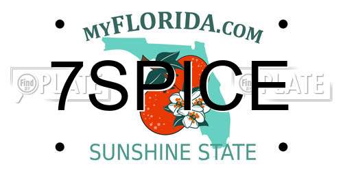 7SPICE Florida License Plate
