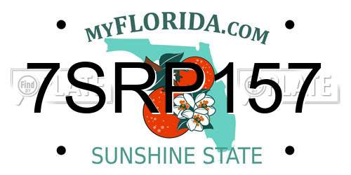 7SRP157 Florida License Plate