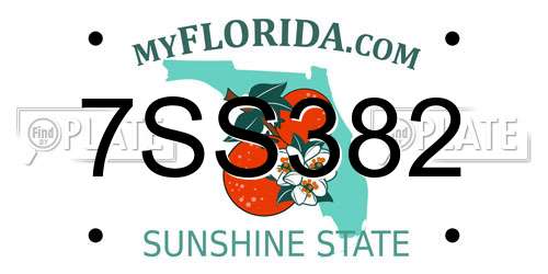 7SS382 Florida License Plate