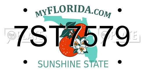7ST7579 Florida License Plate